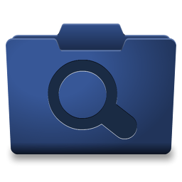 Blue Searches Icon 256x256 png